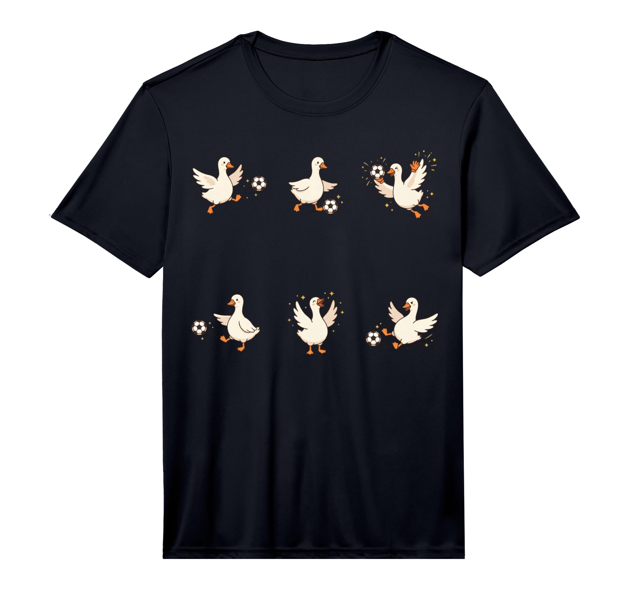 Silly Goose Playing Soccer Player T-Shirt - Minimalist Print for Adults - T-Shirt, Sweatshirt, Hoodie