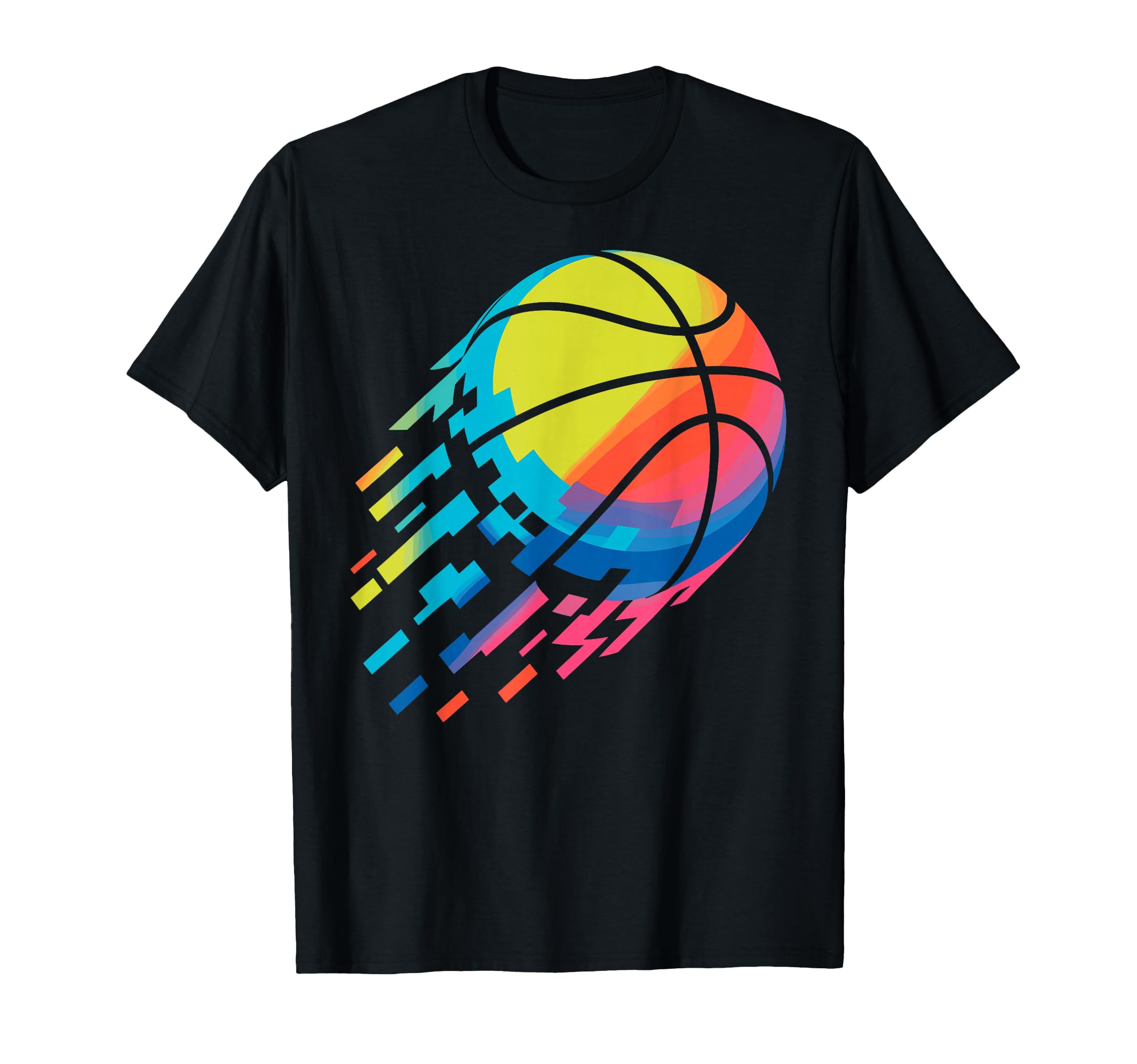 Colorful Basketball Ball Basketball T-Shirt - Custom Art Print for Adults - T-Shirt, Sweatshirt, Hoodie
