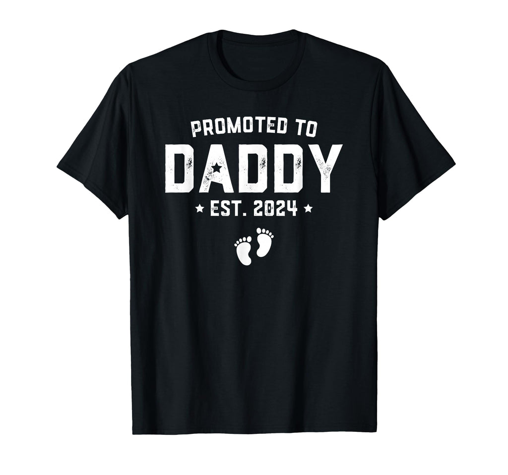 Promoted To Daddy Est 2024 Gift New Daddy T-Shirt - Graphic Print Unisex - T-Shirt, Sweatshirt, Hoodie
