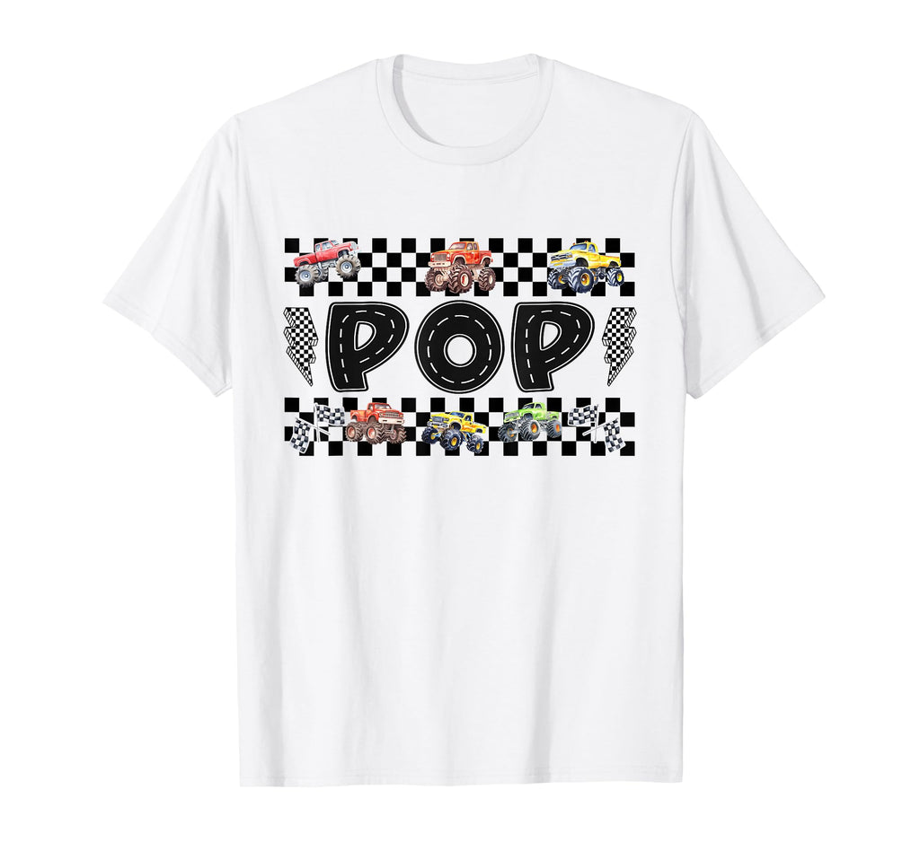 Pop Monster Truck Family Crew Birthday T-Shirt - Minimalist Print Unisex - T-Shirt, Sweatshirt, Hoodie