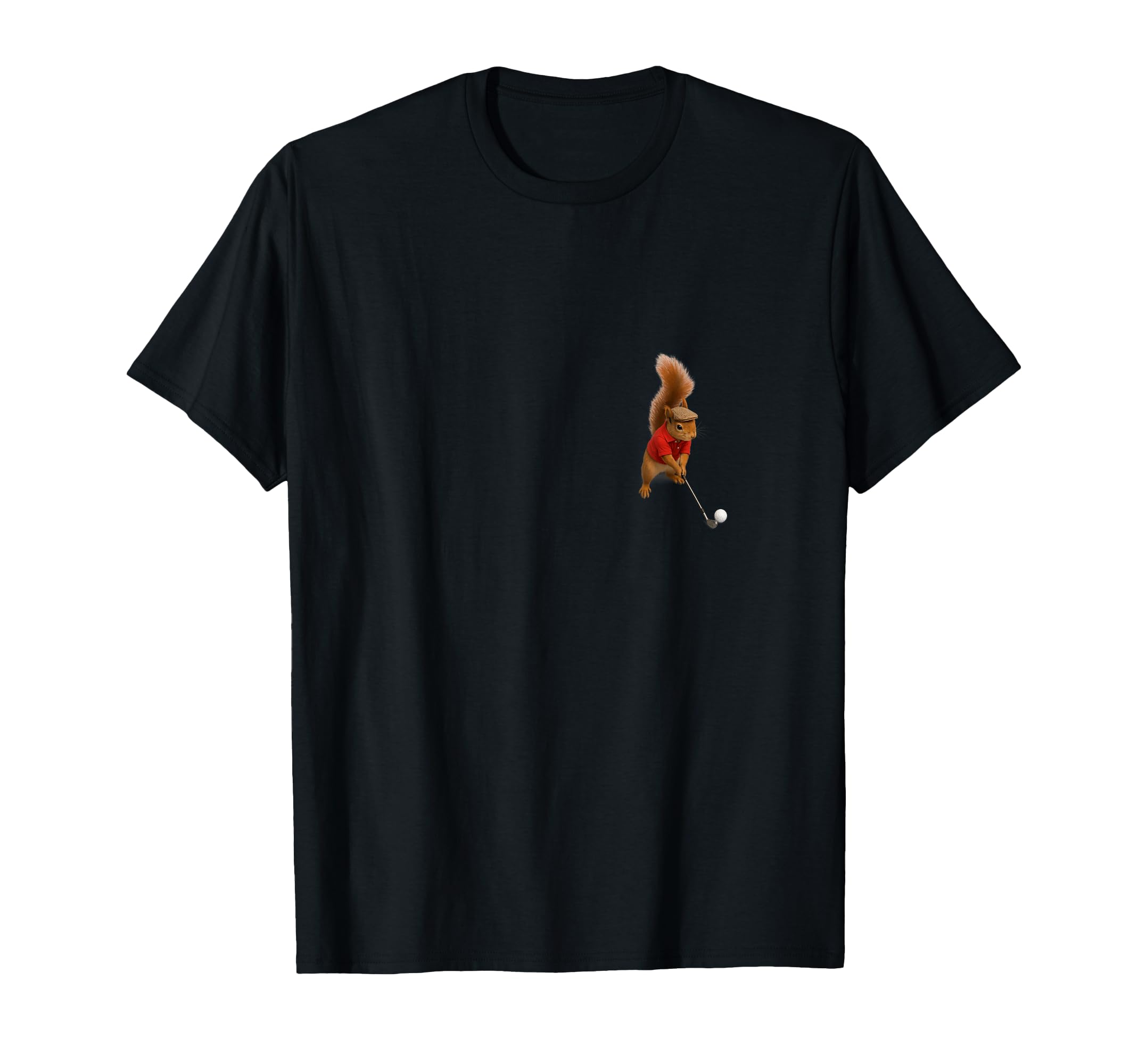 Nuts About Golf Red Squirrel Golfer T-Shirt - Novelty Apparel for Adults - T-Shirt, Sweatshirt, Hoodie