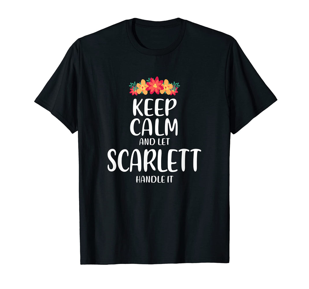 Scarlett Keep Calm Personalized Name T-Shirt - Aesthetic Graphic Unisex - T-Shirt, Sweatshirt, Hoodie