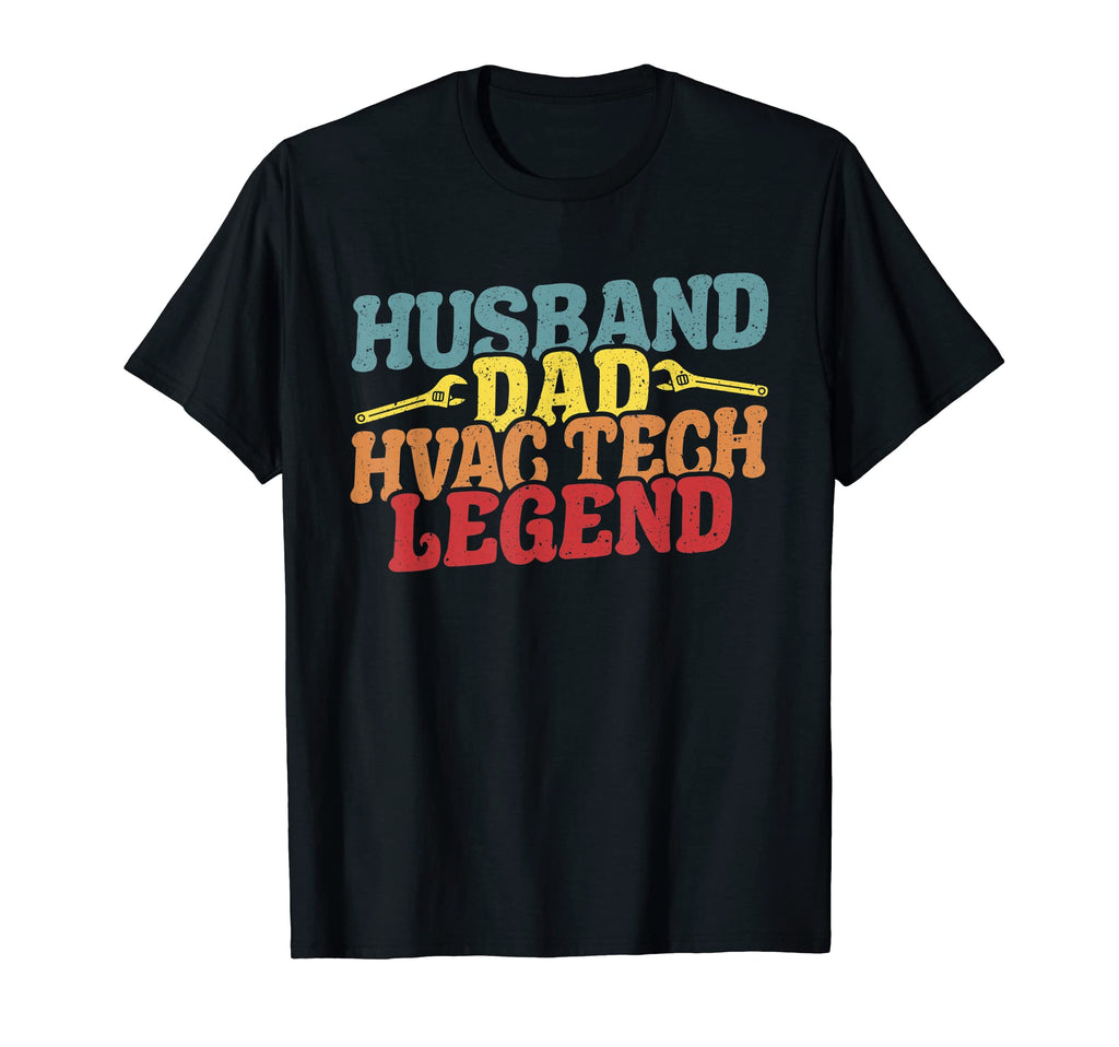 Husband Dad Hvac Tech Legend Dad T-Shirt - Minimalist Print for Adults - T-Shirt, Sweatshirt, Hoodie