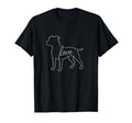 Pitbull Love Minimalist Line Art Dog T-Shirt - Custom Art Print Men Women - T-Shirt, Sweatshirt, Hoodie