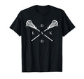 Mens Lacrosse Crossed Stick Sports T-Shirt - Novelty Apparel for Adults - T-Shirt, Sweatshirt, Hoodie