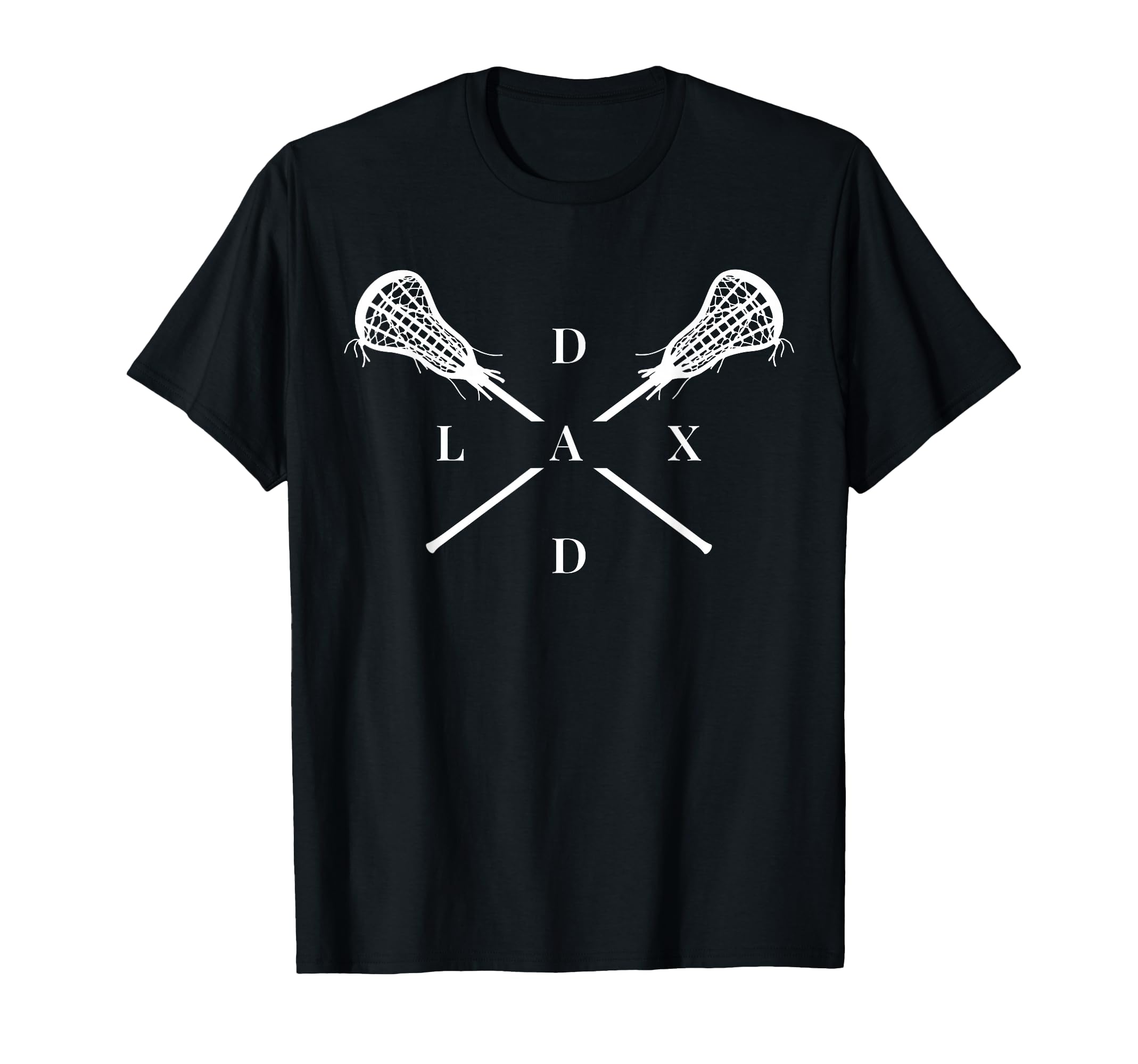 Mens Lacrosse Crossed Stick Sports T-Shirt - Novelty Apparel for Adults - T-Shirt, Sweatshirt, Hoodie