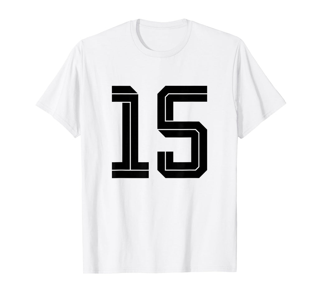 15 White Number 15 Sports Fan Soccer T-Shirt - Streetwear Style Unisex - T-Shirt, Sweatshirt, Hoodie