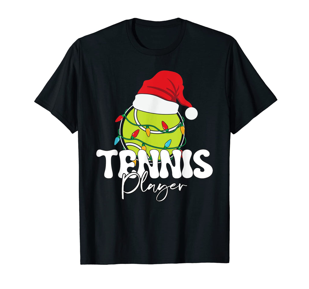 Funny Santas Hat Tennis Player Soccer T-Shirt - Novelty Apparel for Adults - T-Shirt, Sweatshirt, Hoodie