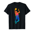 Colorful Basketball Player Fan Hoops T-Shirt - Minimalist Print for Adults - T-Shirt, Sweatshirt, Hoodie