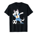 Dabbing Husky Argentina Soccer Fans T-Shirt - Trendy Graphic Men Women - T-Shirt, Sweatshirt, Hoodie