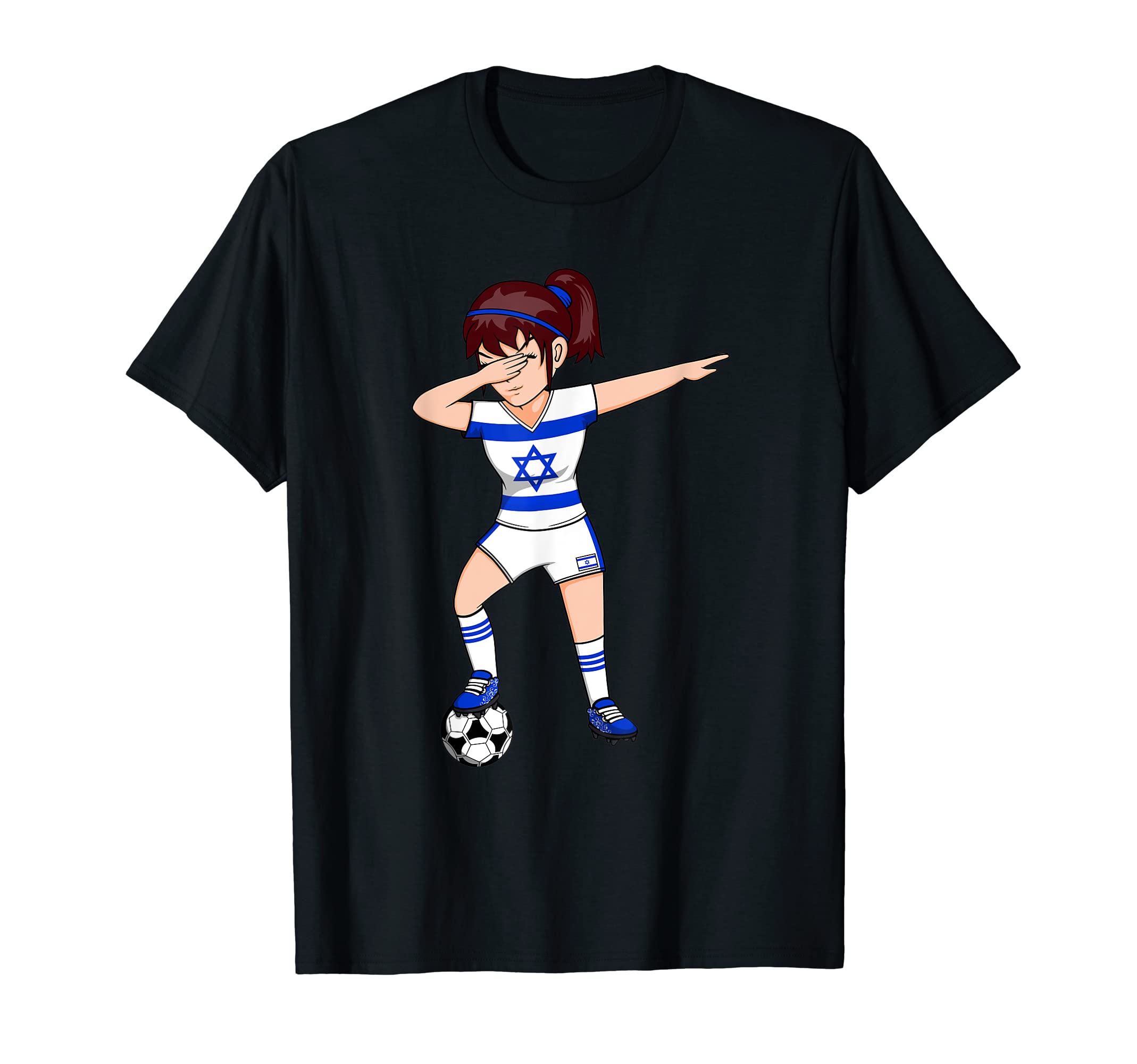 Dabbing Soccer Israel Jersey Israeli T-Shirt - Custom Art Print Unisex - T-Shirt, Sweatshirt, Hoodie