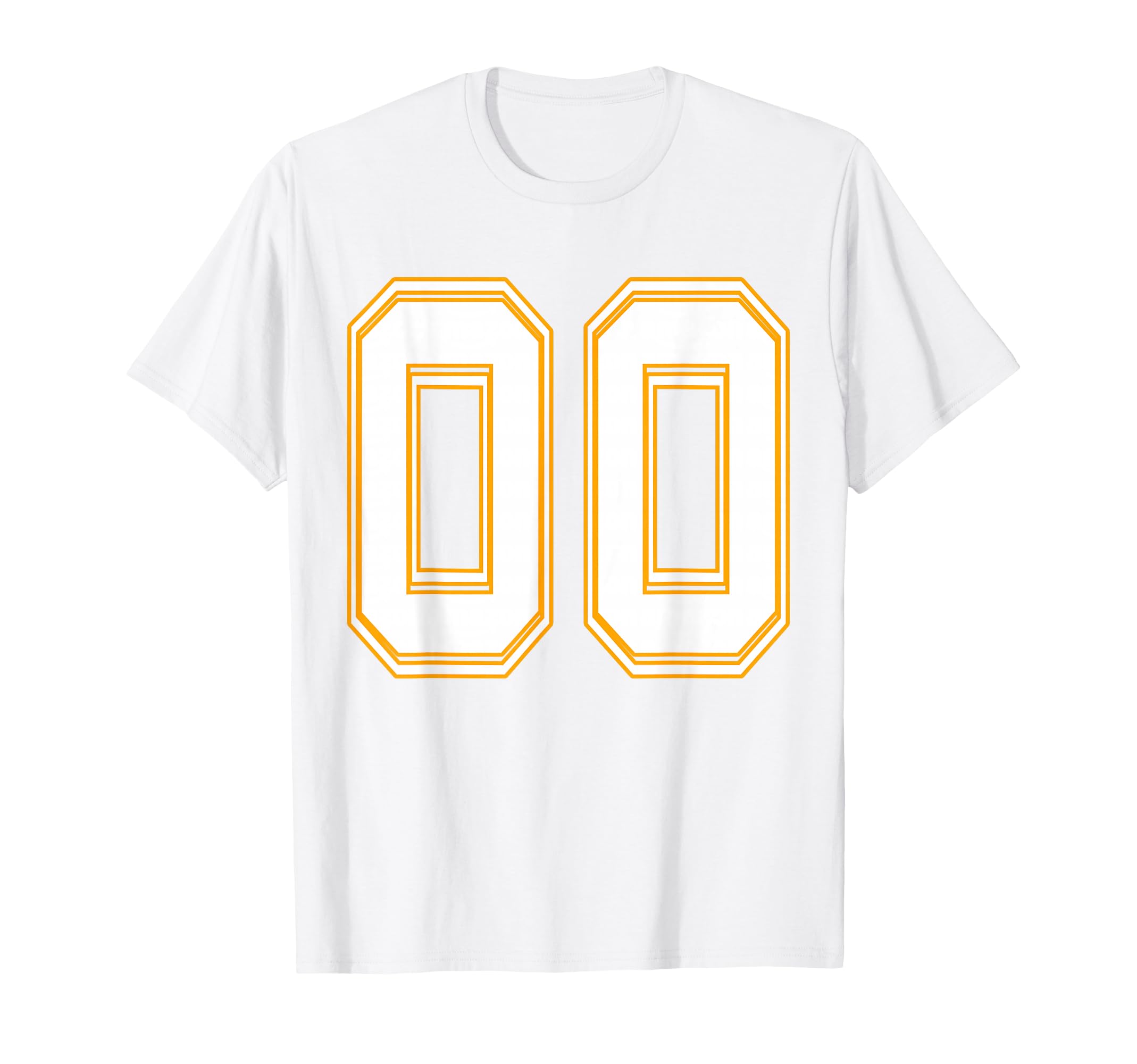 Number 00 Red Yellow White Football T-Shirt - Novelty Apparel Men Women - T-Shirt, Sweatshirt, Hoodie