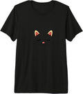Minimalist sleepy cat ears nose charming playful - Adult & Kids T-Shirts, Sweatshirts & Hoodies apparel design preview 1