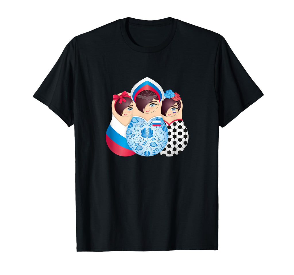 Matryoshka Trio Team Russia Soccer T-Shirt - Minimalist Print Men Women - T-Shirt, Sweatshirt, Hoodie