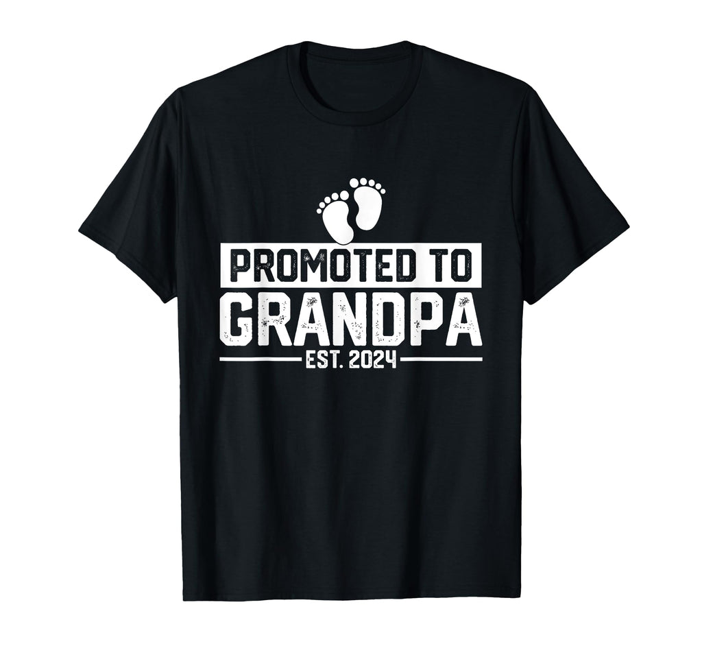 Promoted To Grandpa Est 2024 T-Shirt - Fun Novelty Design Men Women - T-Shirt, Sweatshirt, Hoodie