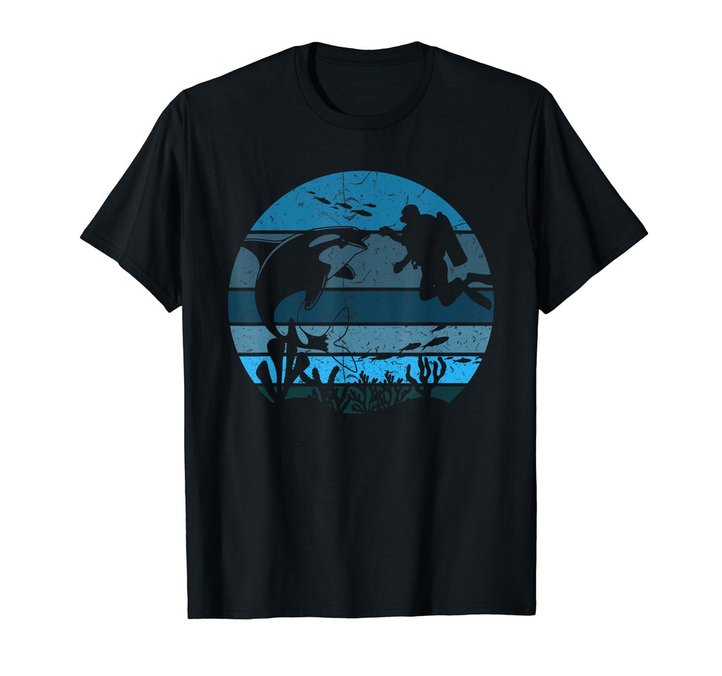 Scuba Diver Diving Shirts Shark Diver T-Shirt - Graphic Print Men Women - T-Shirt, Sweatshirt, Hoodie