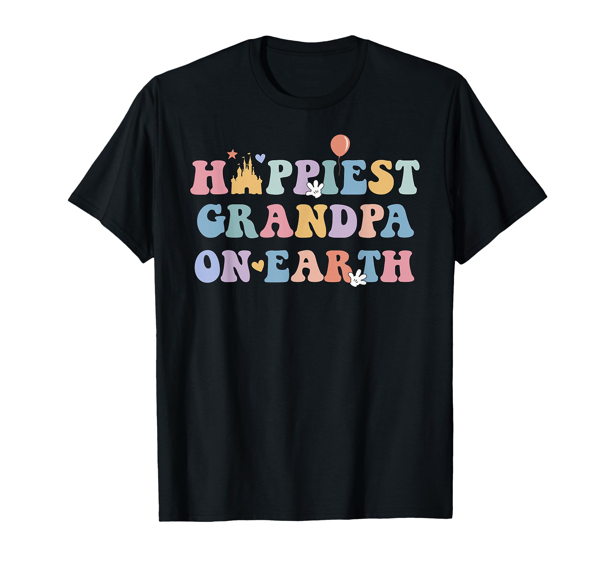 Happiest Grandpa Earth Fathers Day T-Shirt - Novelty Apparel Unisex - T-Shirt, Sweatshirt, Hoodie