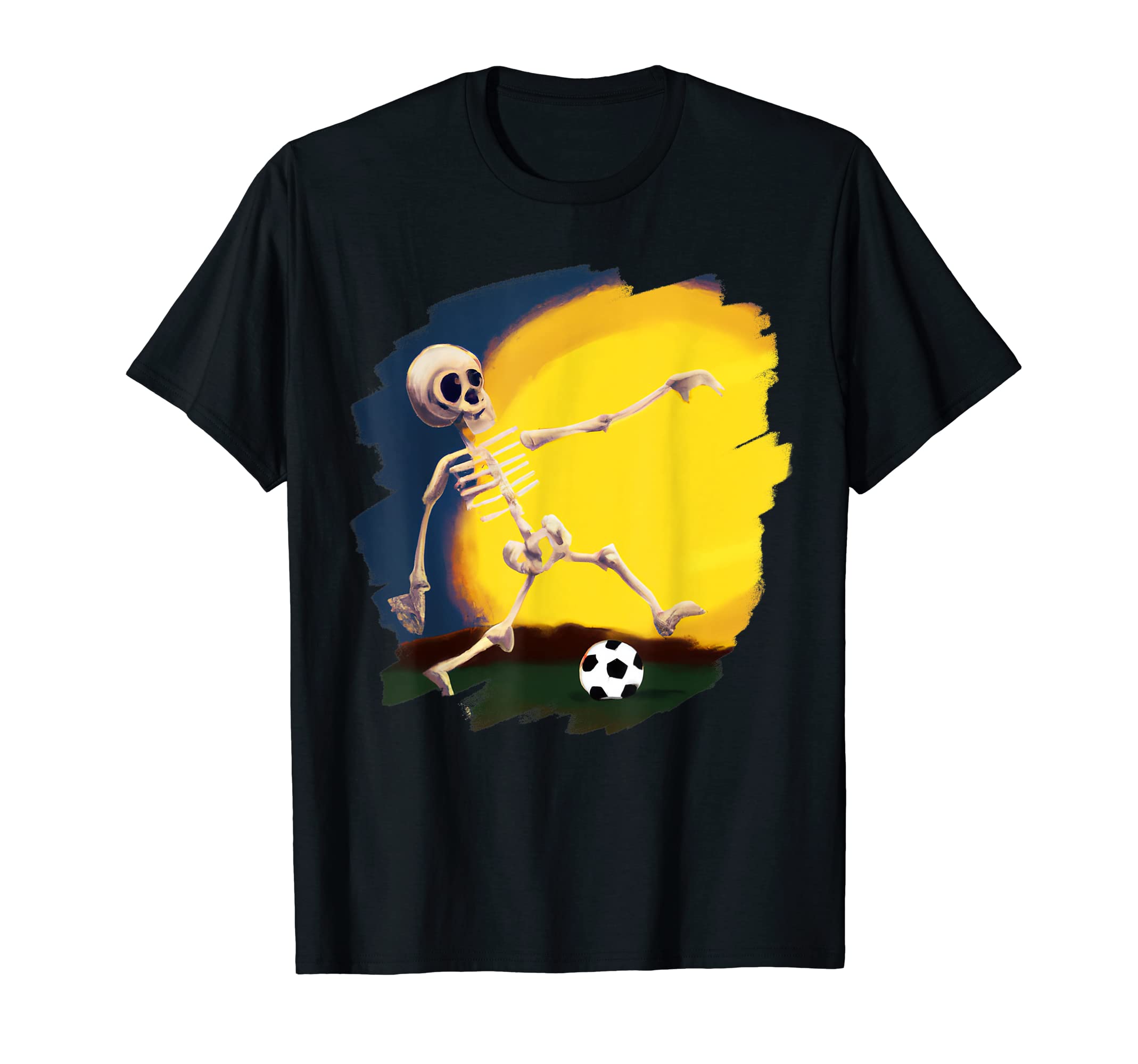 Skeleton Playing Soccer Funny T-Shirt - Casual Everyday Wear Unisex - T-Shirt, Sweatshirt, Hoodie