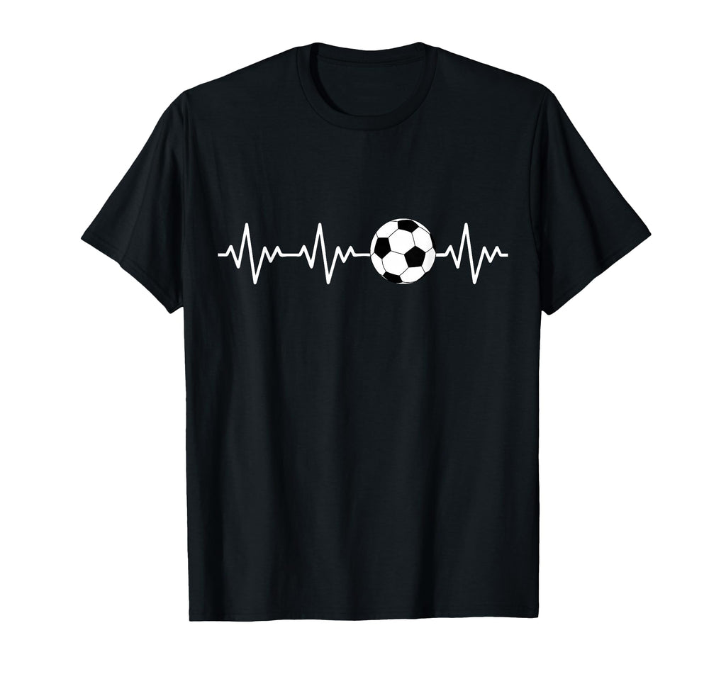 Heartbeat Soccer T-Shirt - Trendy Graphic Unisex - T-Shirt, Sweatshirt, Hoodie