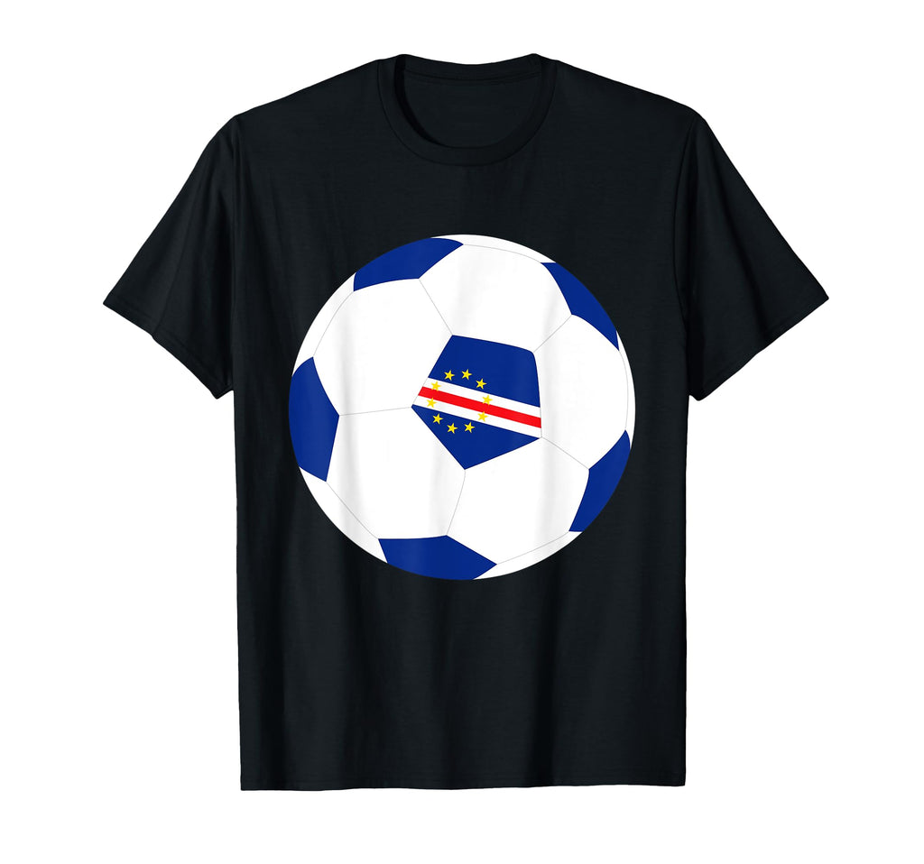 Cape Verde Soccer Ball Flag Jersey Pride T-Shirt - Graphic Print Men Women - T-Shirt, Sweatshirt, Hoodie