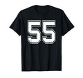 Number 55 Baseball Football Soccer T-Shirt - Aesthetic Graphic Men Women - T-Shirt, Sweatshirt, Hoodie