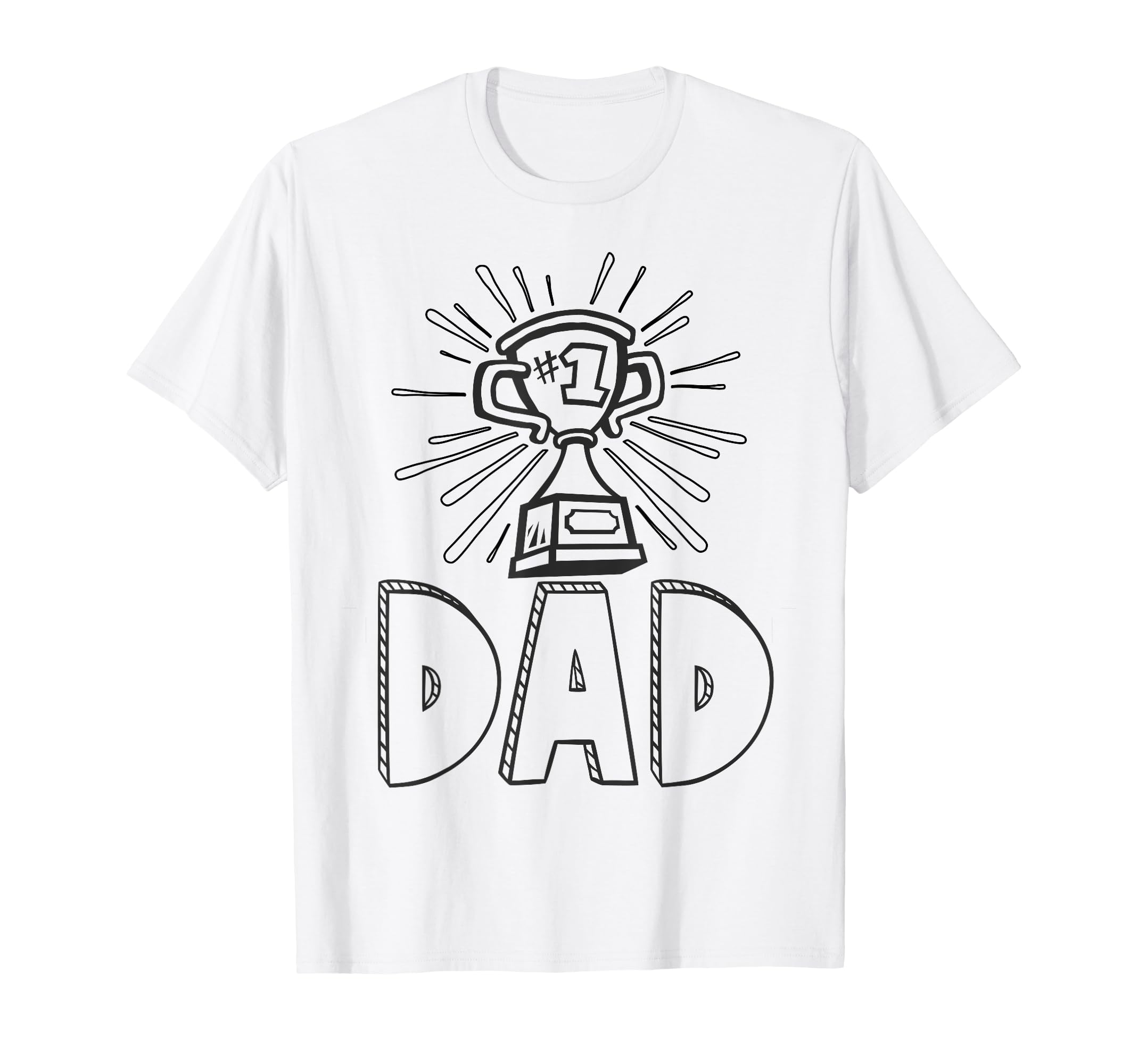 Mens 1 Dad Coloring Diy Fathers Day Gift T-Shirt - Unique Graphic Unisex - T-Shirt, Sweatshirt, Hoodie
