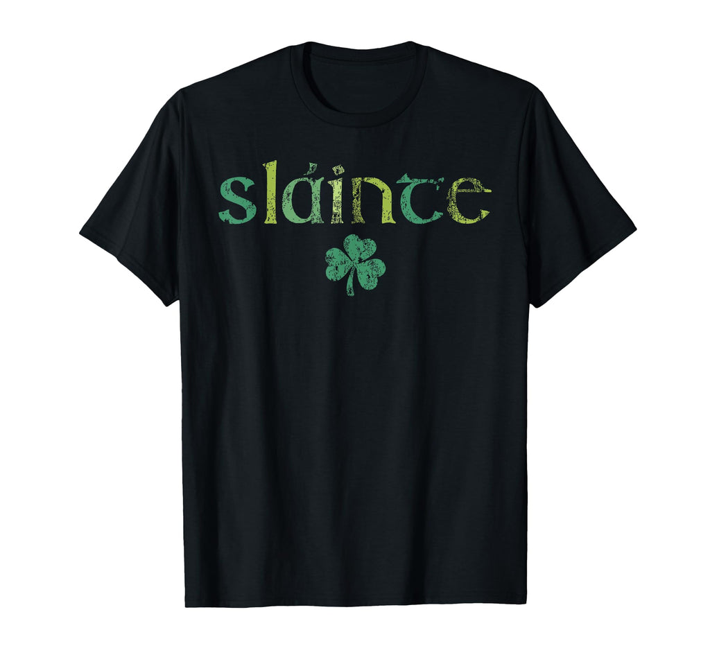 Slainte Happy St Patricks Day Lucky T-Shirt - Minimalist Print for Adults - T-Shirt, Sweatshirt, Hoodie