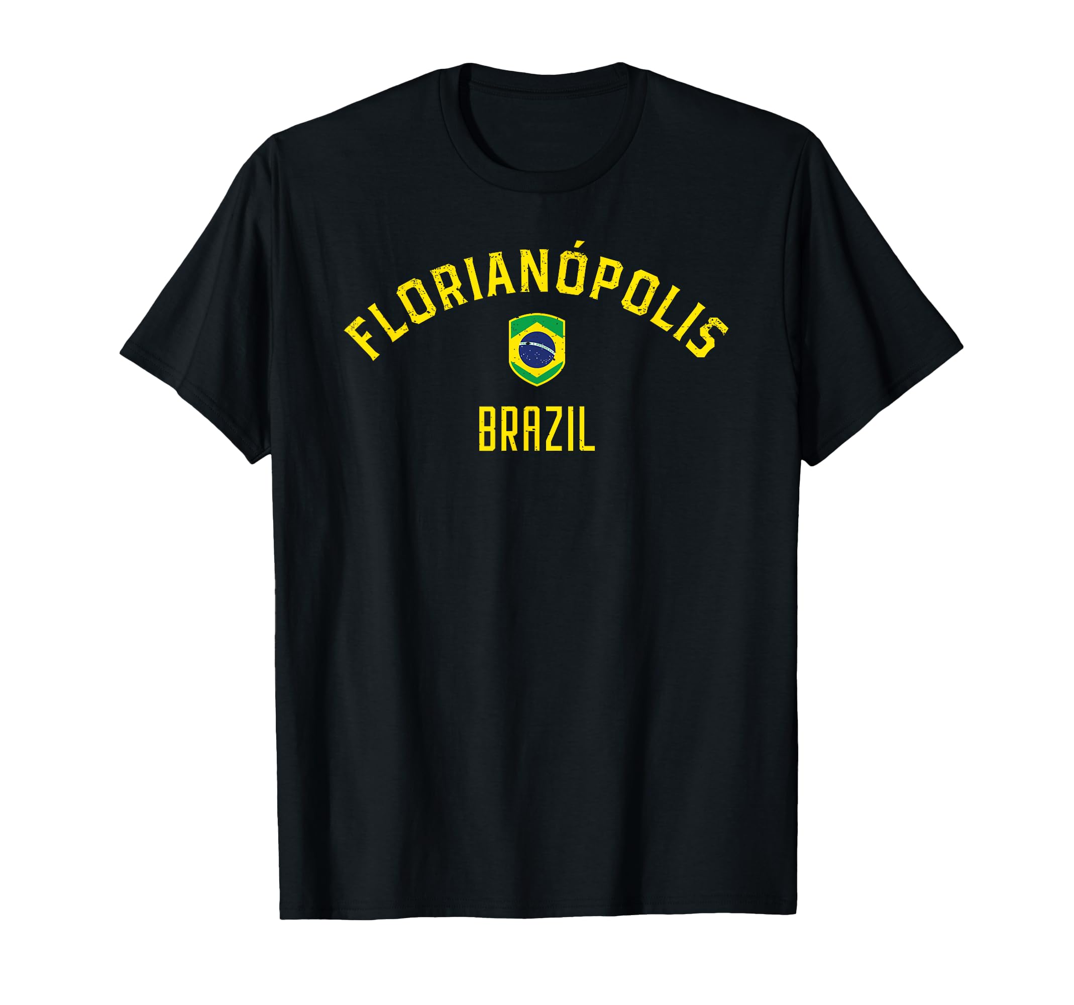 Florianopolis Brazil Brazilian Flag T-Shirt - Graphic Print Men Women - T-Shirt, Sweatshirt, Hoodie