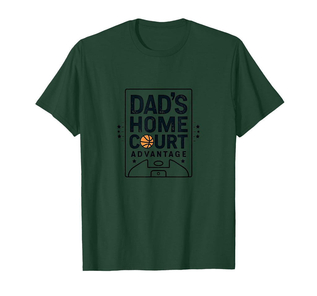 Dads Home Court Advantage Basketball T-Shirt - Minimalist Print Men Women - T-Shirt, Sweatshirt, Hoodie