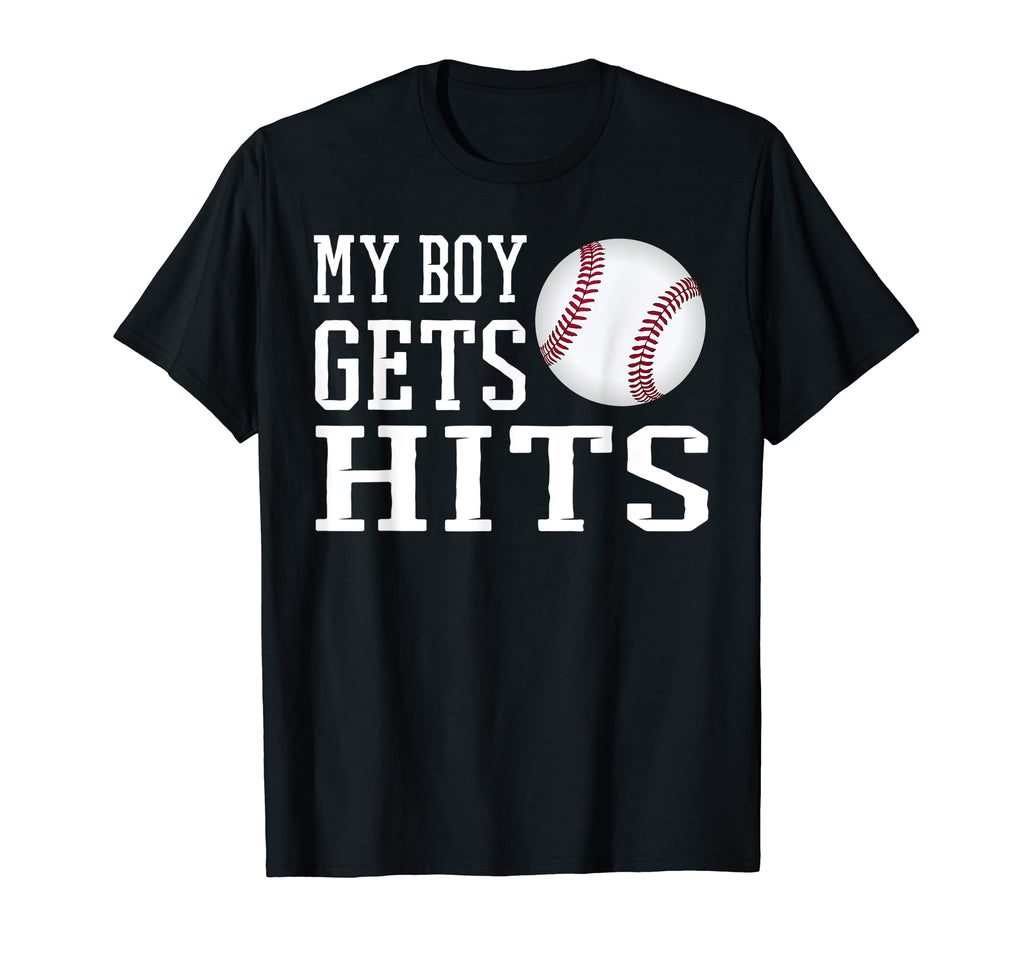 My Gets Hits Baseball Fan Gear T-Shirt - Casual Everyday Wear Men Women - T-Shirt, Sweatshirt, Hoodie