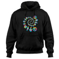 Trippy Color Hippie Mushroom Peace Sign Flower Spiral - Adult & Kids T-Shirts, Sweatshirts & Hoodies apparel design preview 1