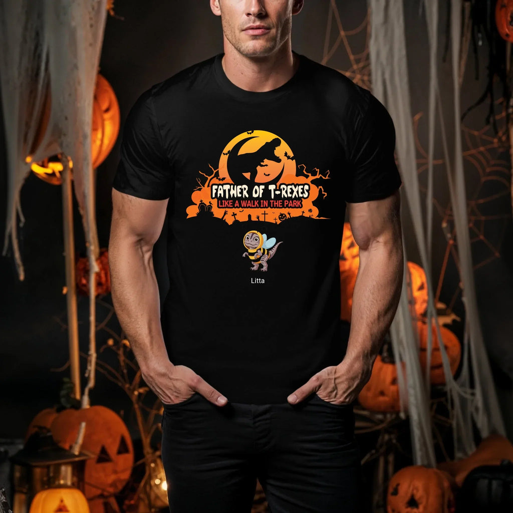 Personalized Father T Rexes Halloween Custom Dino - Adult & Kids T-Shirts, Sweatshirts & Hoodies apparel design preview 1