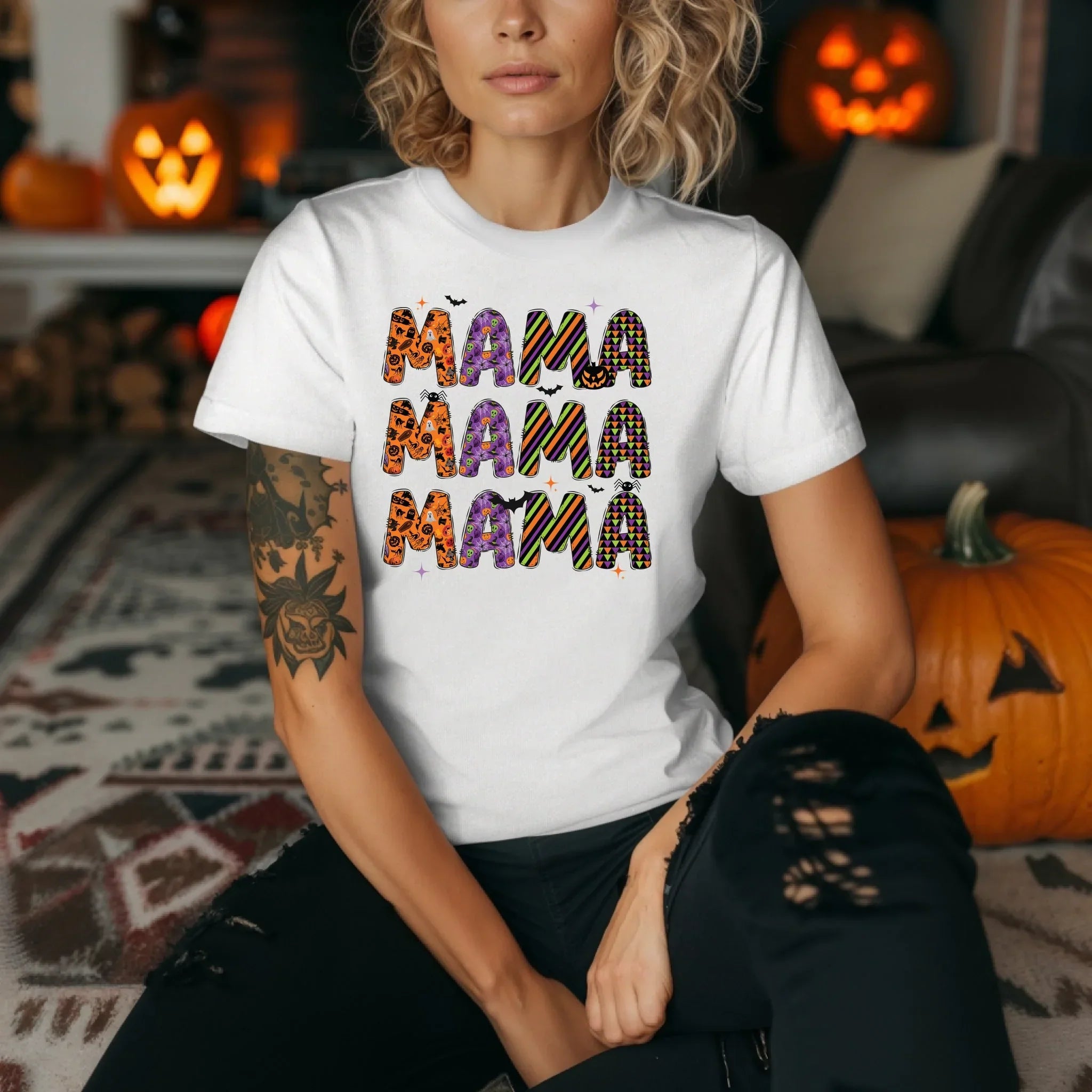 Personalized Halloween Name Custom Mama Mimi Nana - Adult & Kids T-Shirts, Sweatshirts & Hoodies apparel design preview 1