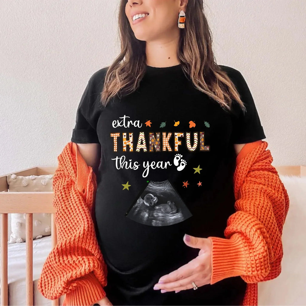 Personalized Extra Thankful This Year Maternity - Adult & Kids T-Shirts, Sweatshirts & Hoodies apparel design preview 1