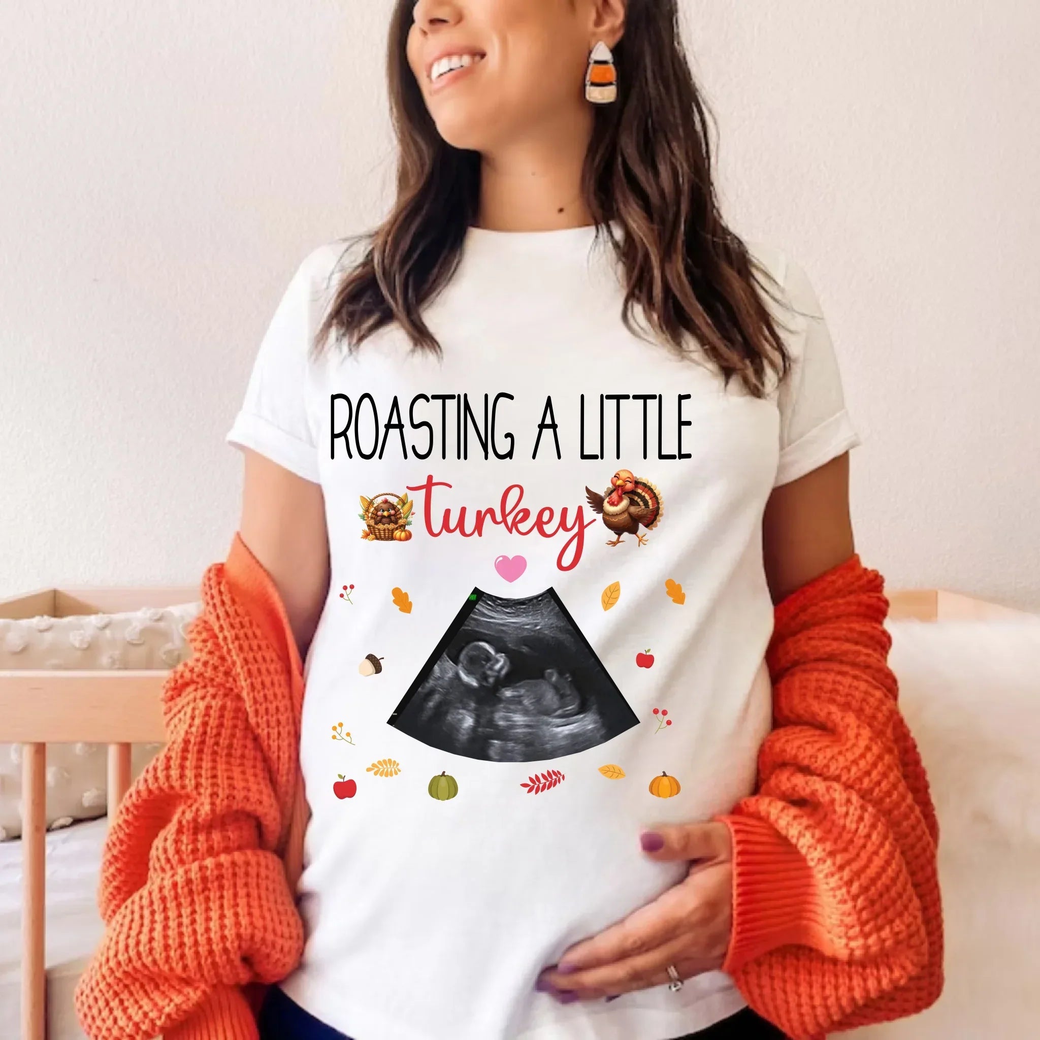Personalized Thanksgiving Maternity Custom Baby - Adult & Kids T-Shirts, Sweatshirts & Hoodies apparel design preview 1