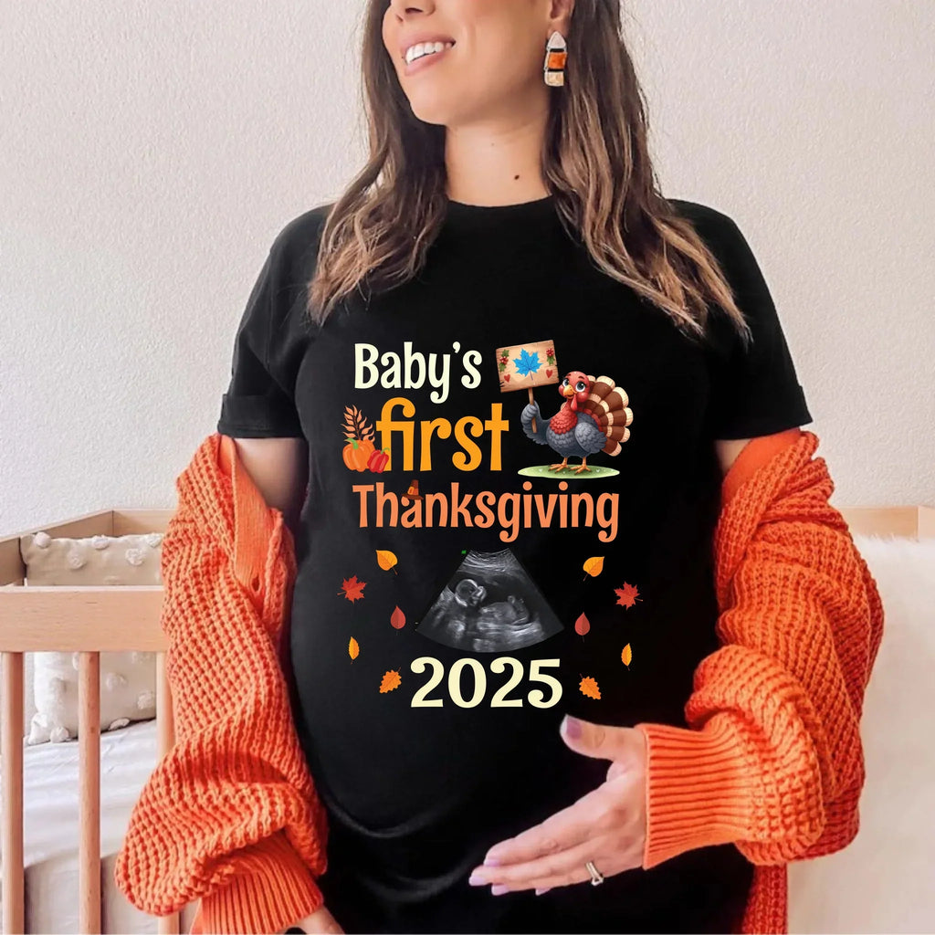 Baby'S First Thanksgiving Personalized Custom - Adult & Kids T-Shirts, Sweatshirts & Hoodies apparel design preview 1