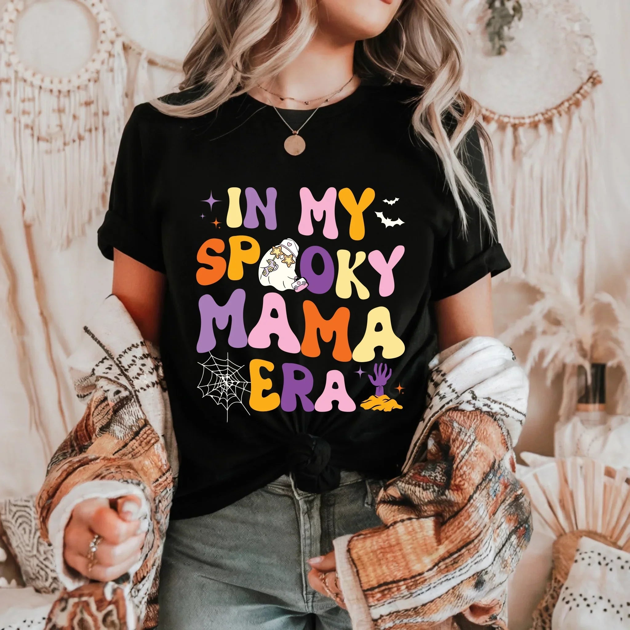 Personalized My Spooky Mama Era" Halloween Custom - Adult & Kids T-Shirts, Sweatshirts & Hoodies apparel design preview 1