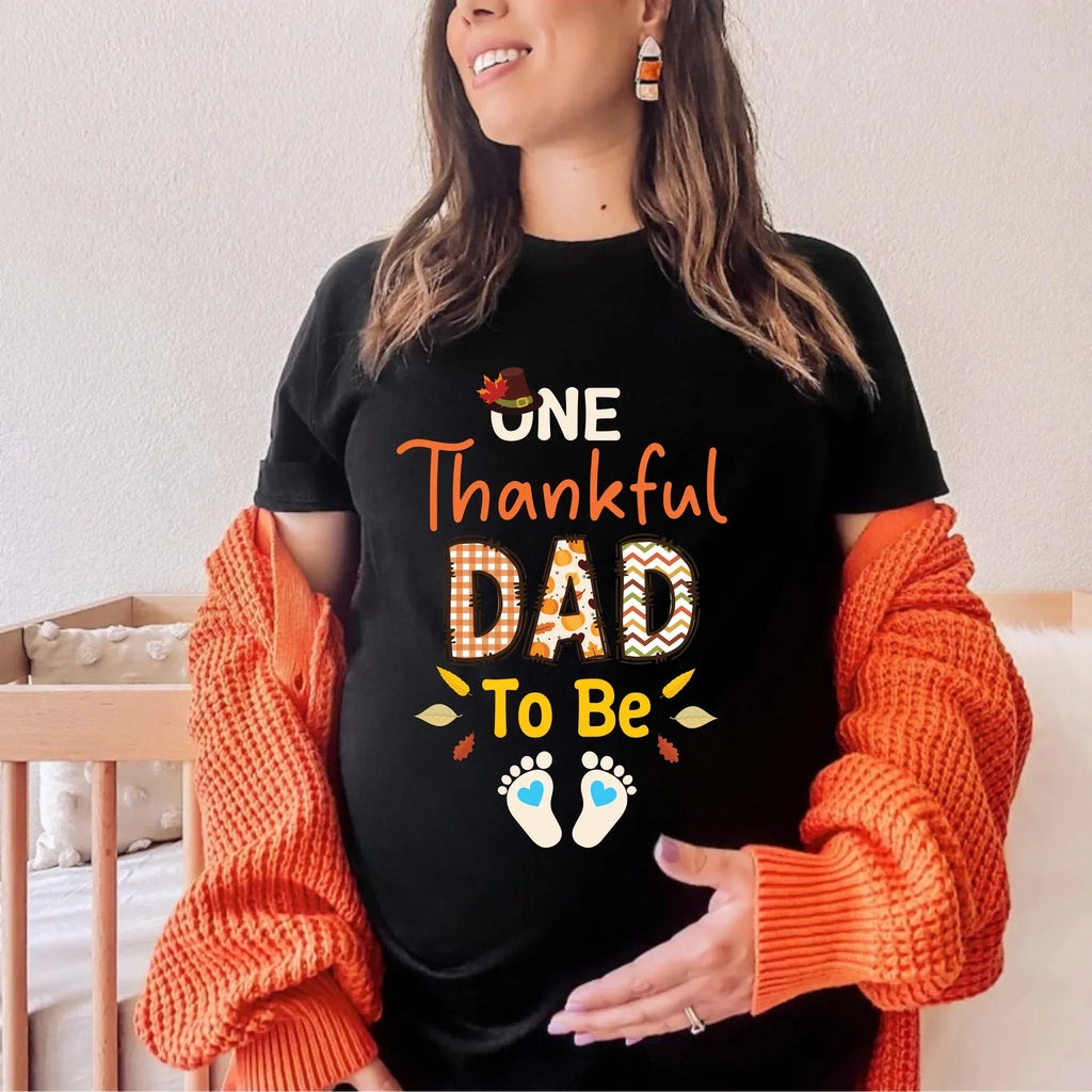 Personalized Thanksgiving One Thankful Mom Dad Be - Adult & Kids T-Shirts, Sweatshirts & Hoodies apparel design preview 1