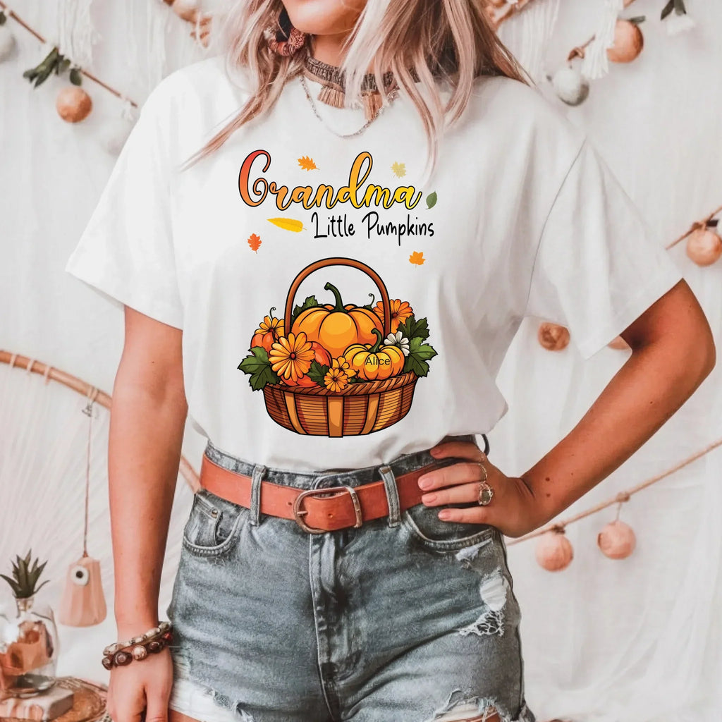 Personalized "Grandma'S Little Pumpkins" Custom - Adult & Kids T-Shirts, Sweatshirts & Hoodies apparel design preview 1