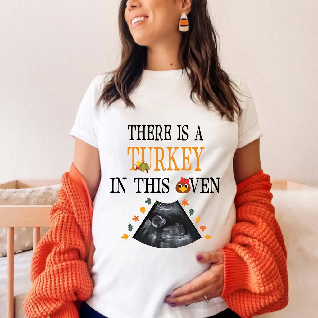Personalized "There Is Turkey This Oven" Maternity - Adult & Kids T-Shirts, Sweatshirts & Hoodies apparel design preview 1