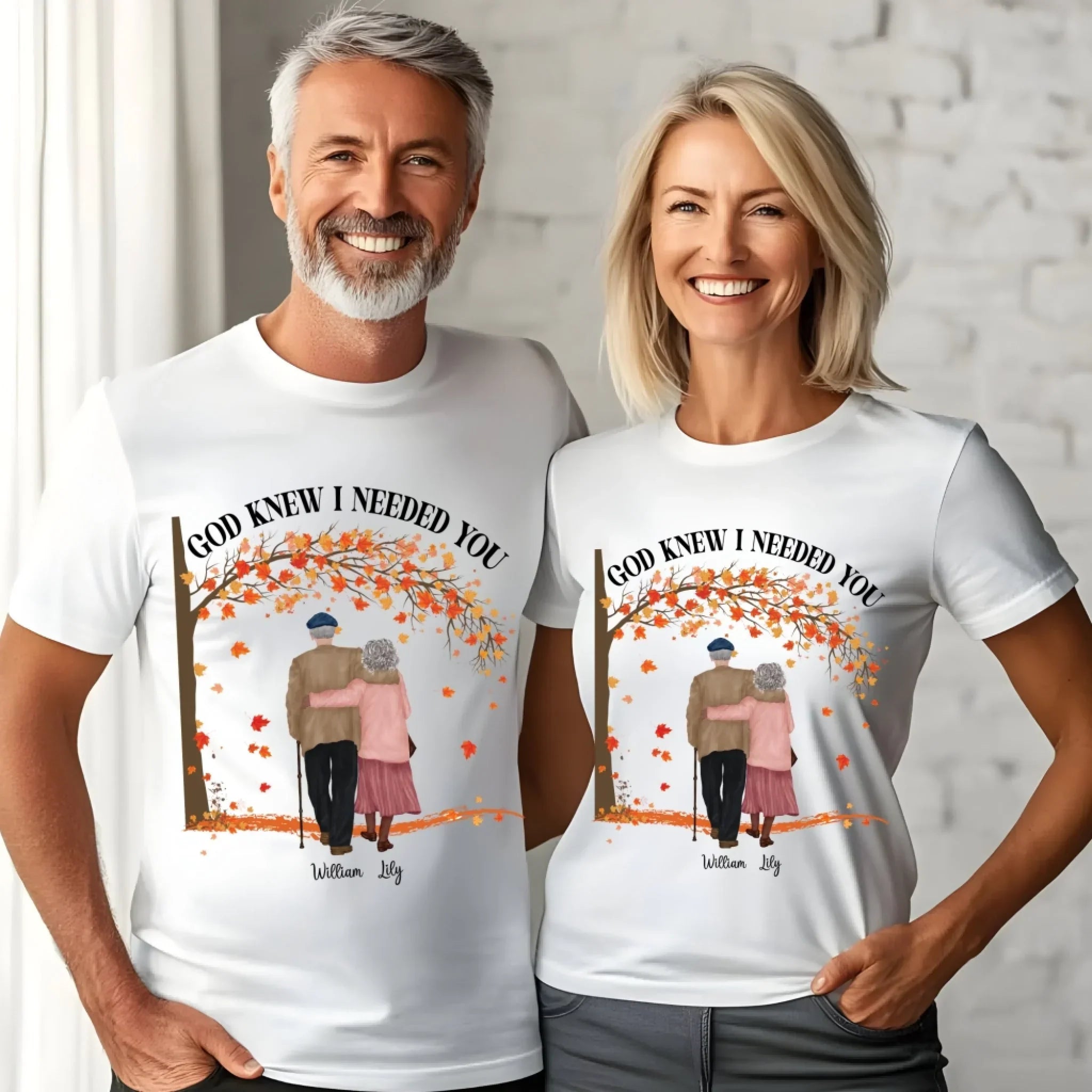 God Knew I Needed You Personalized Couple Custom - Adult & Kids T-Shirts, Sweatshirts & Hoodies apparel design preview 1