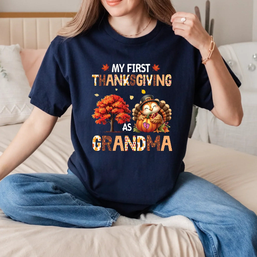 Personalized "My First Thanksgiving As..." Custom - Adult & Kids T-Shirts, Sweatshirts & Hoodies apparel design preview 1