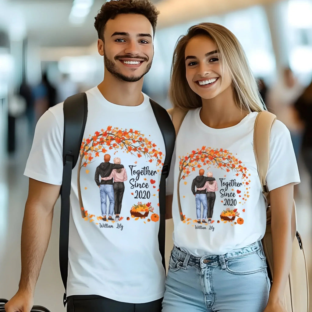 Personalized Couple Together Since [Year] Custom - Adult & Kids T-Shirts, Sweatshirts & Hoodies apparel design preview 1