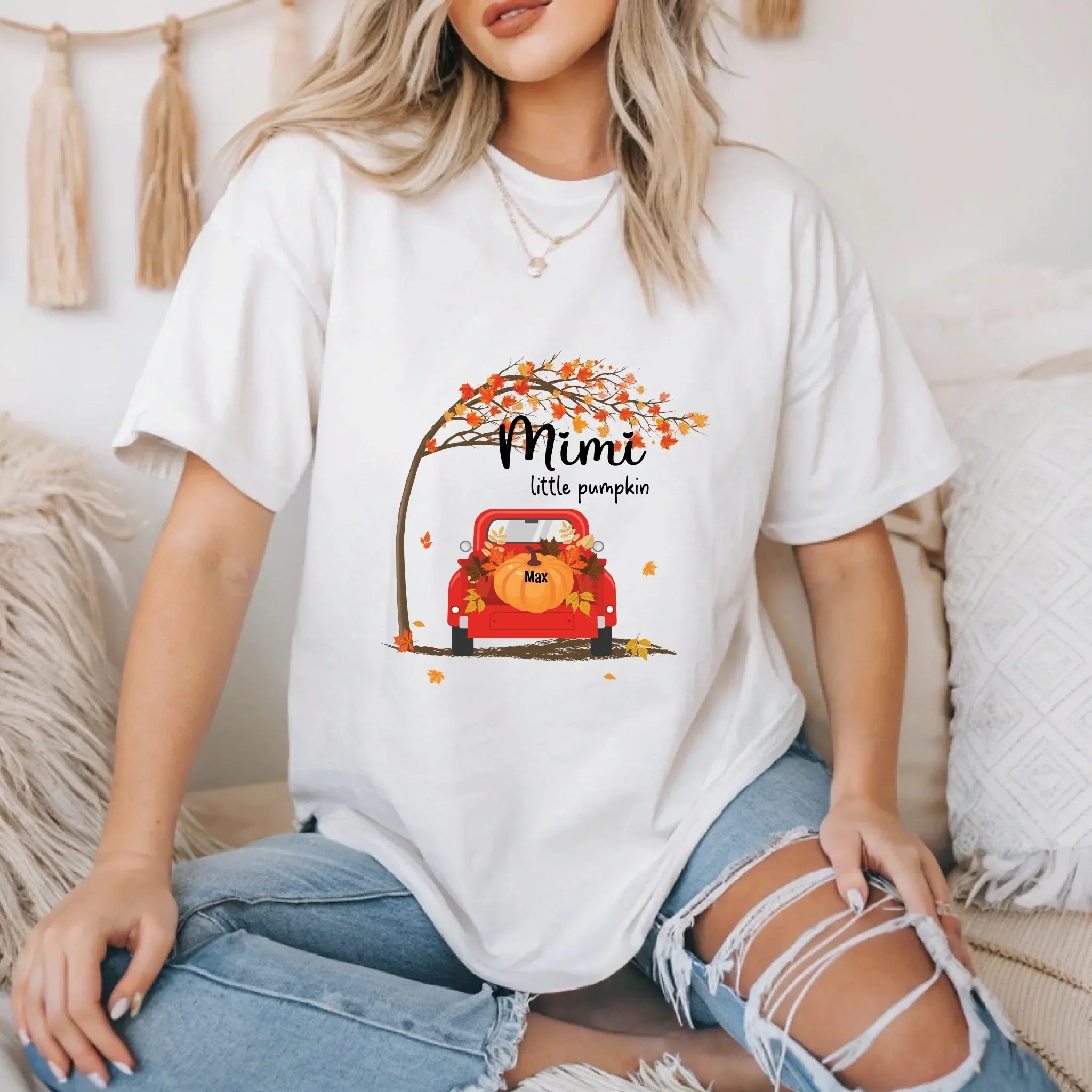 Personalized One Thankful Mommy Custom Family Names - Adult & Kids T-Shirts, Sweatshirts & Hoodies apparel design preview 1