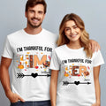 Personalized Couple I'M Thankful Him Her Custom Names - Adult & Kids T-Shirts, Sweatshirts & Hoodies apparel design preview 1