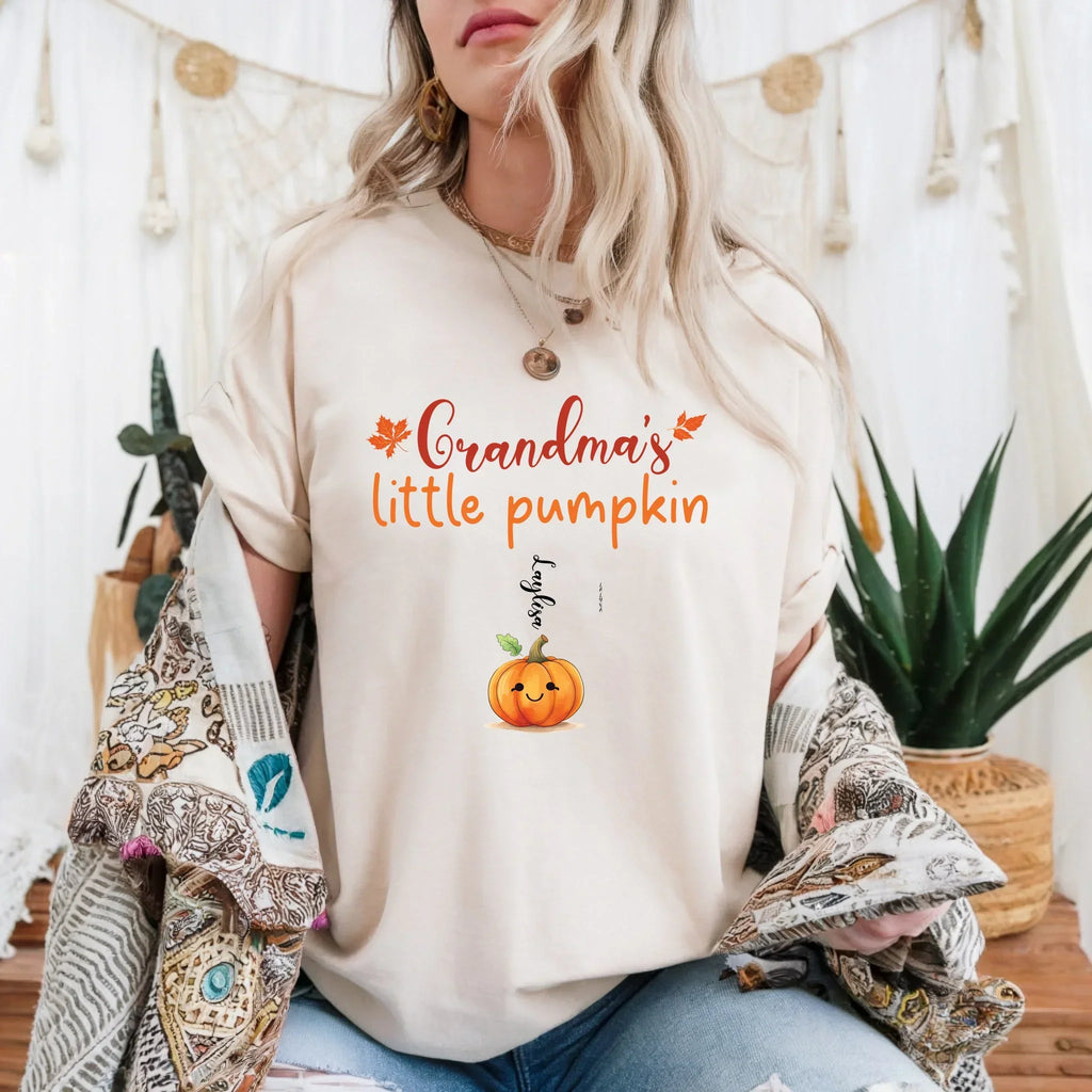 Personalized Grandma'S Little Pumpkins Custom - Adult & Kids T-Shirts, Sweatshirts & Hoodies apparel design preview 1
