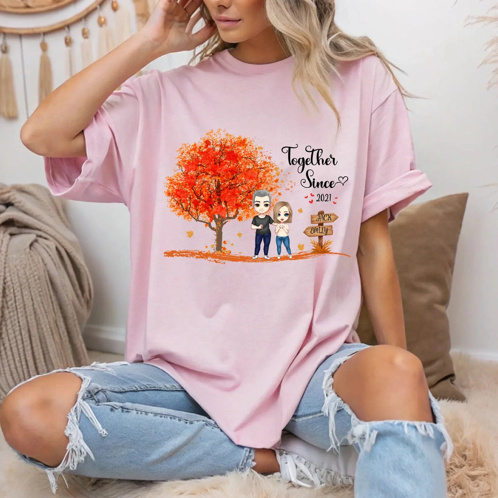 Personalized Couple Custom Names Characters "Together - Adult & Kids T-Shirts, Sweatshirts & Hoodies apparel design preview 1