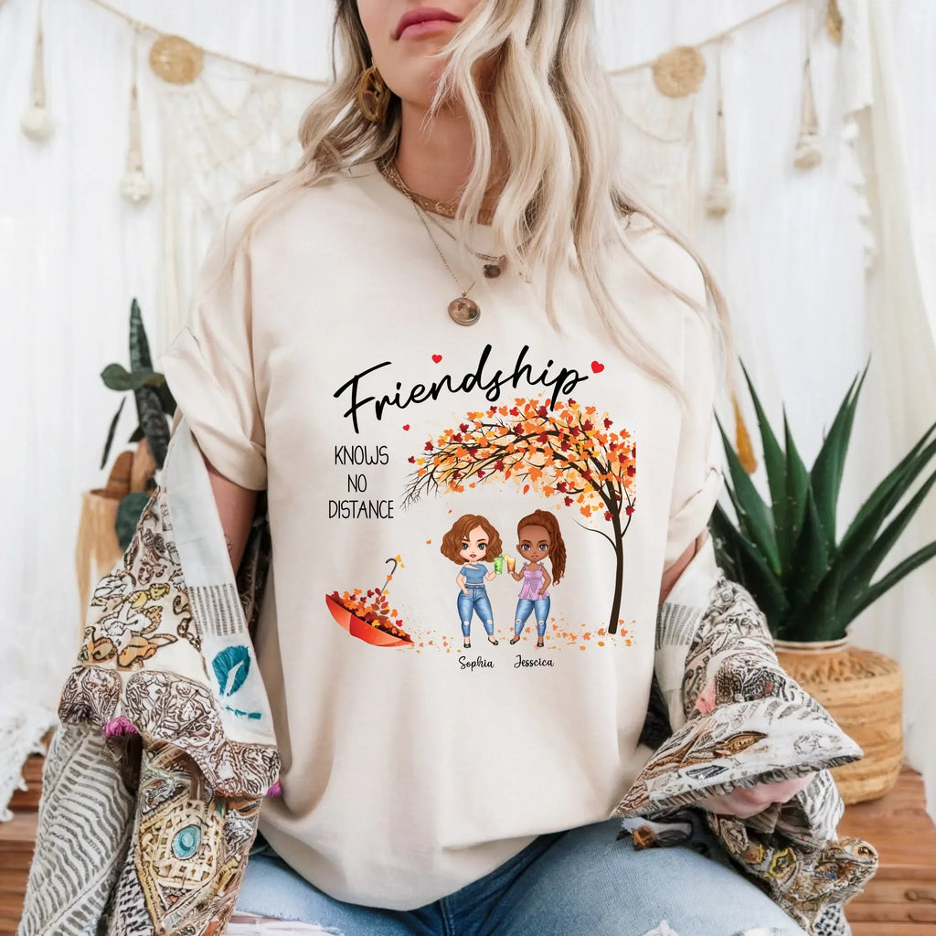 Personalized Long Distance Best Friend Thanksgiving - Adult & Kids T-Shirts, Sweatshirts & Hoodies apparel design preview 1