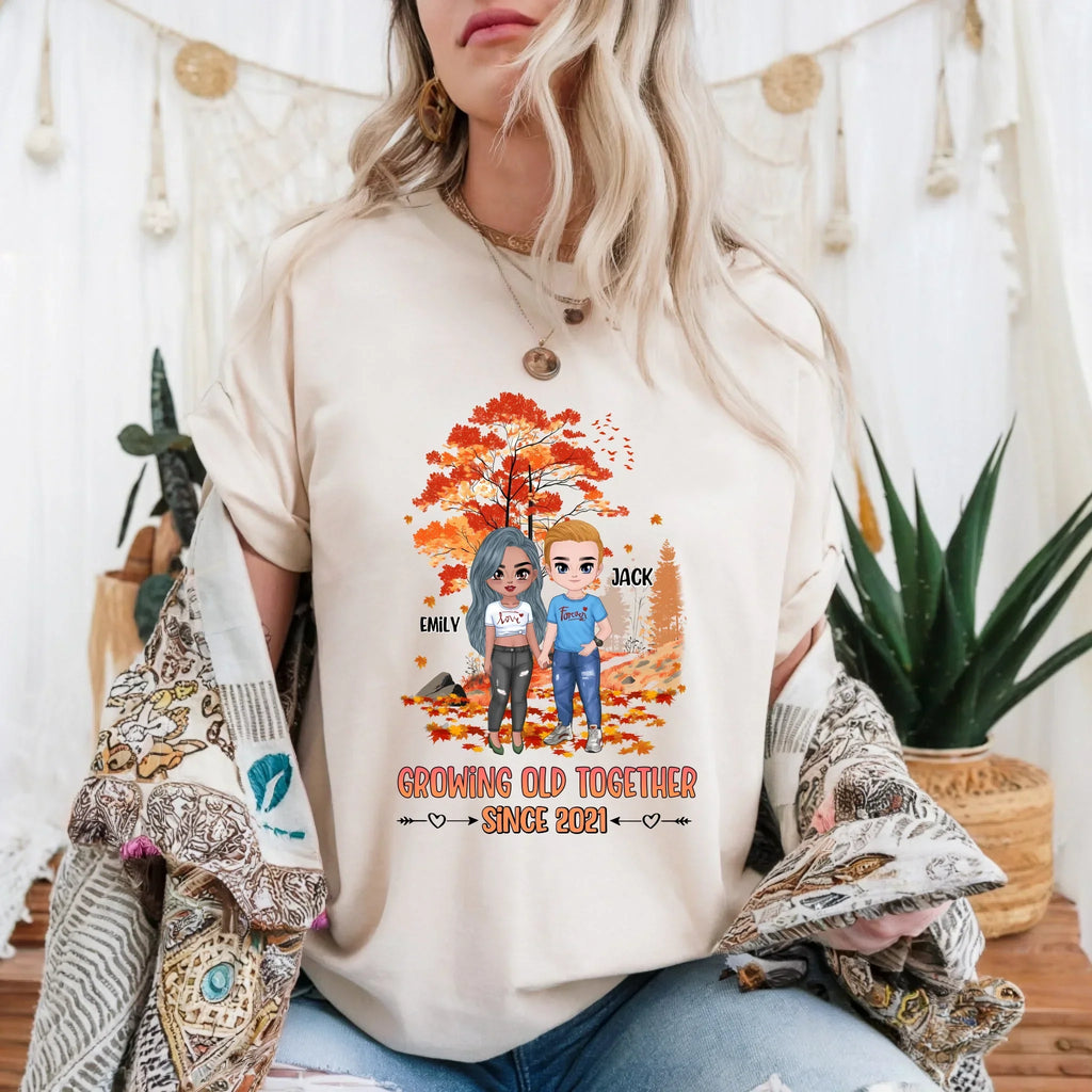 Personalized Couple Custom Names Characters Growing - Adult & Kids T-Shirts, Sweatshirts & Hoodies apparel design preview 1