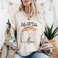 Personalized Thanksgiving Cat Life Is Better Cats - Adult & Kids T-Shirts, Sweatshirts & Hoodies apparel design preview 1